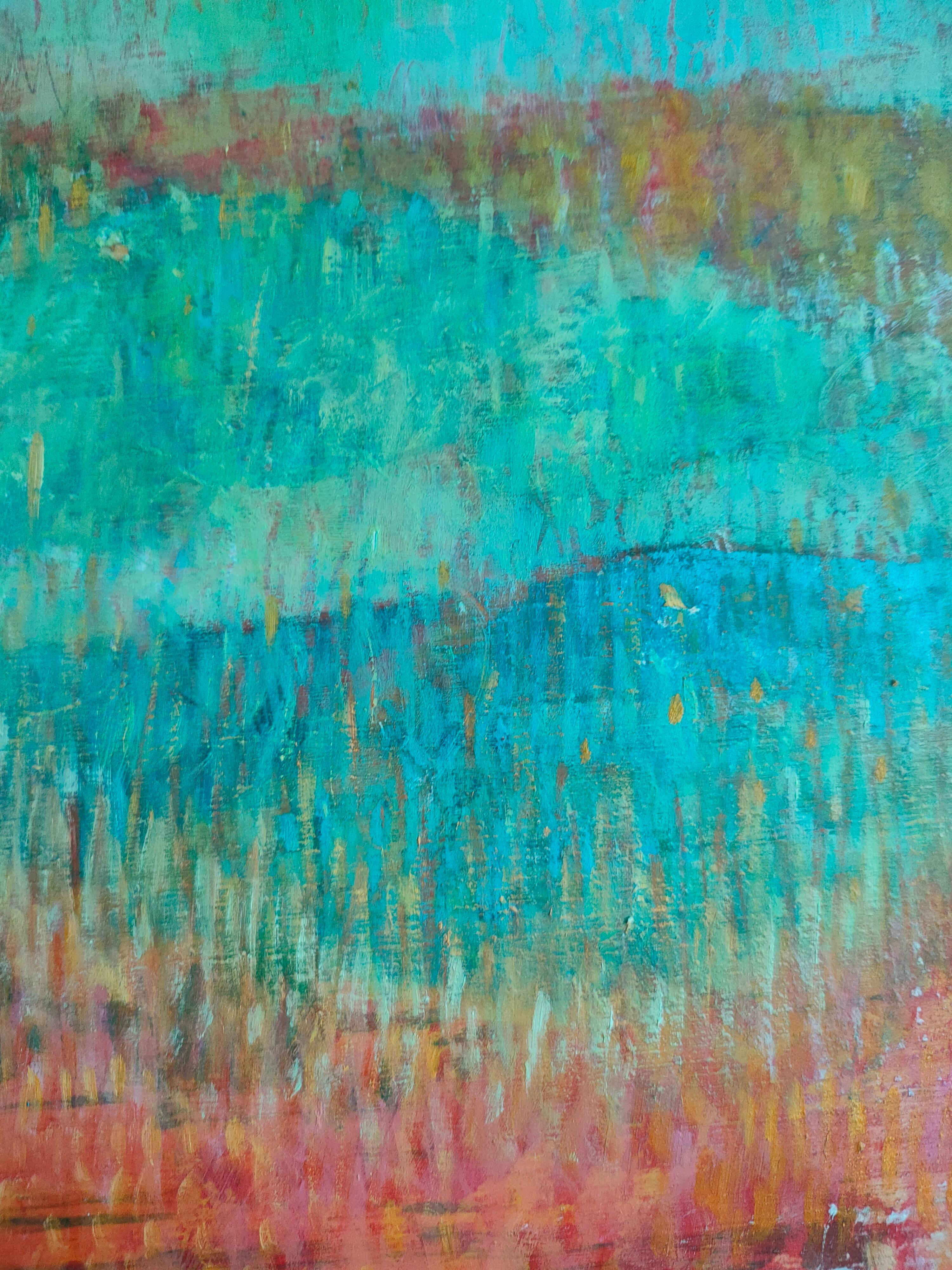 Arte contemporanea francese di M.-P. Autonne - Les Moissons Bleues - Painting Contemporaneo di Marie-Pierre Autonne