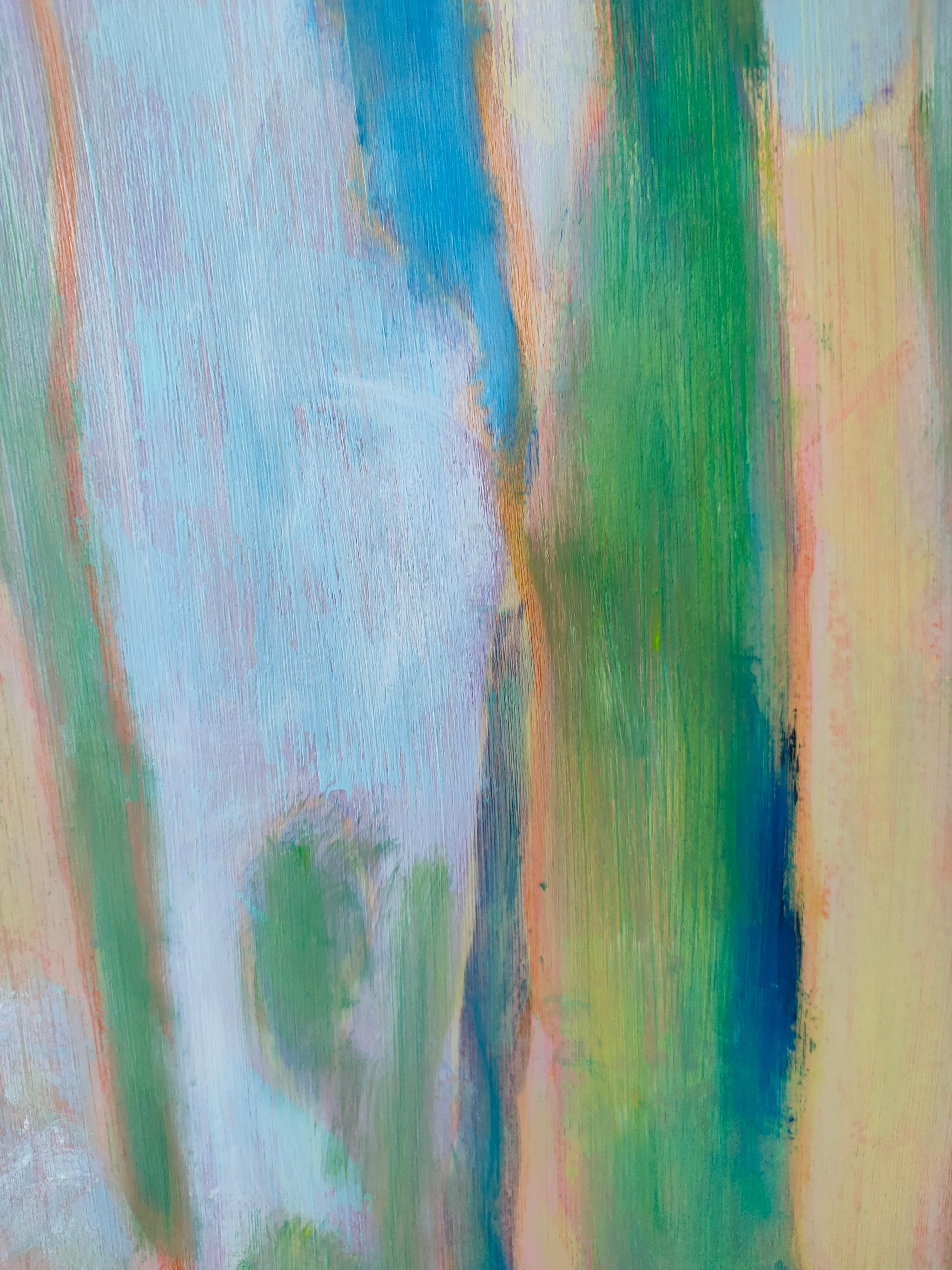 Arte contemporáneo francés de M.-P. Autonne - Les Sentinelles de St Malo 2 - Figurative Painting Gris de Marie-Pierre Autonne