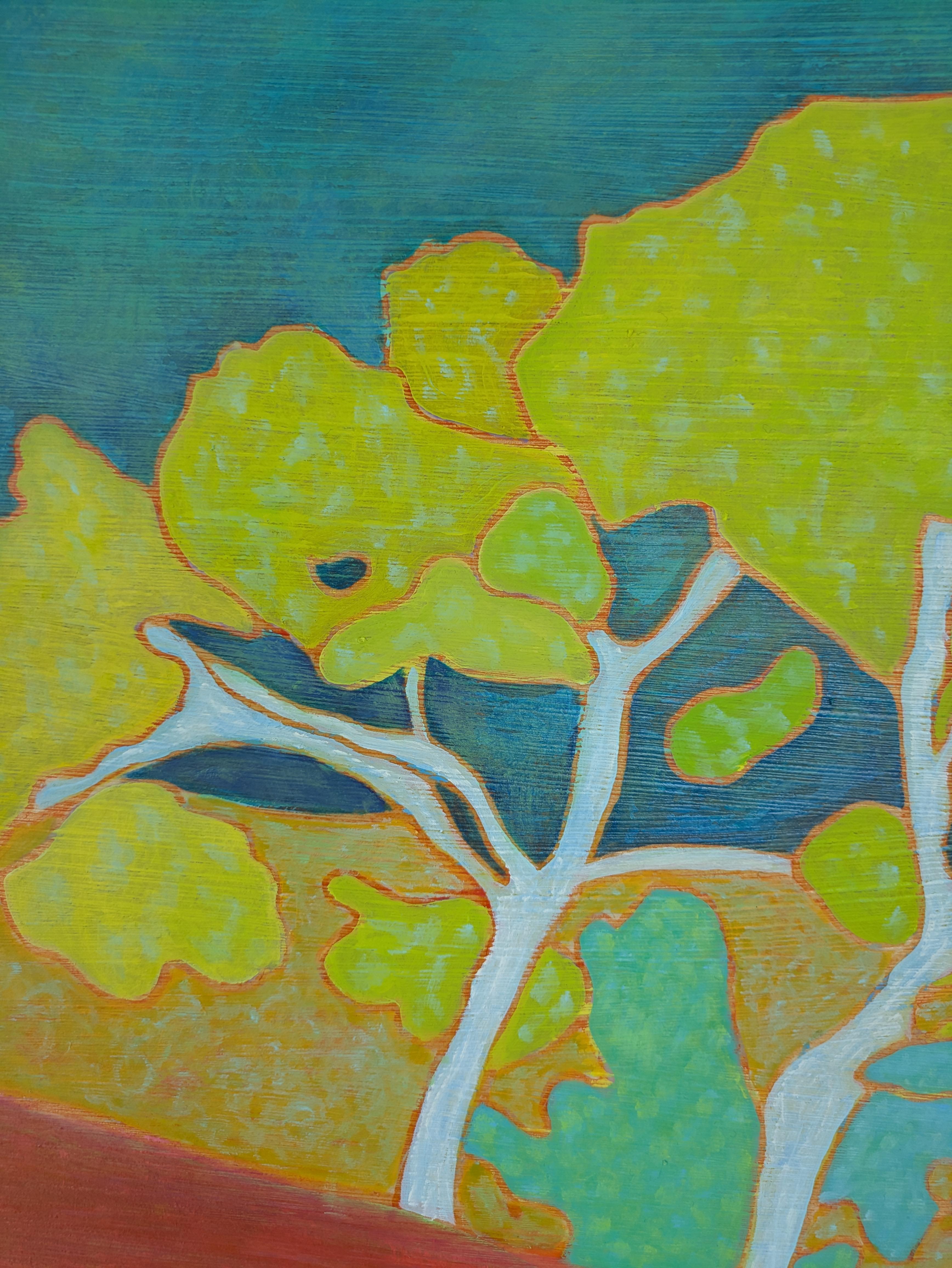 L'art Contemporary français par M.-P. Autonne - Les Verts du Mont Ventoux - Contemporain Painting par Marie-Pierre Autonne