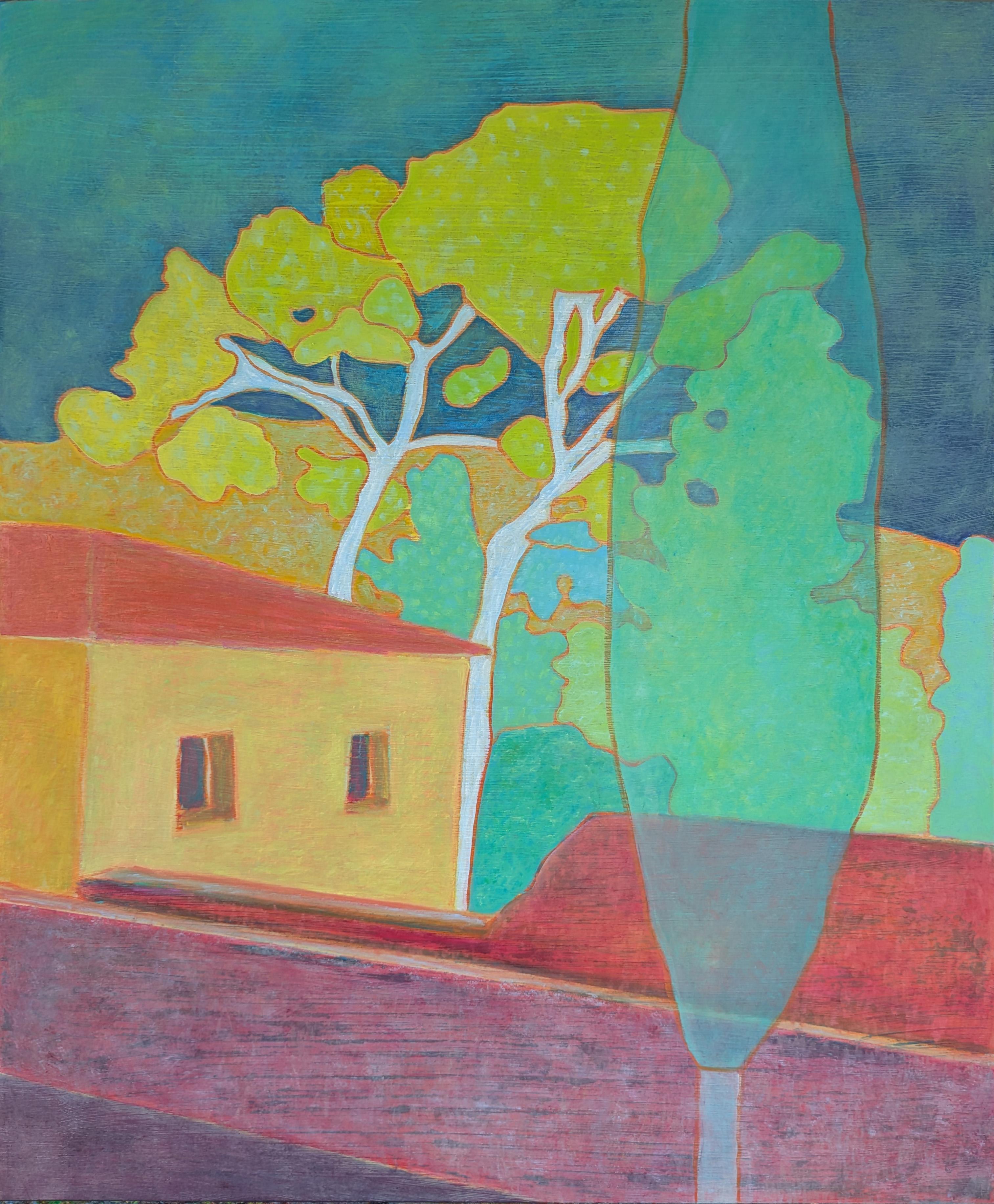 Figurative Painting Marie-Pierre Autonne - L'art Contemporary français par M.-P. Autonne - Les Verts du Mont Ventoux