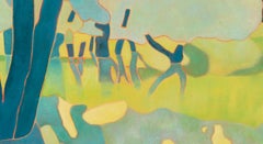 Arte contemporáneo francés de Marie-Pierre Autonne - Nager Dans Les Bleus