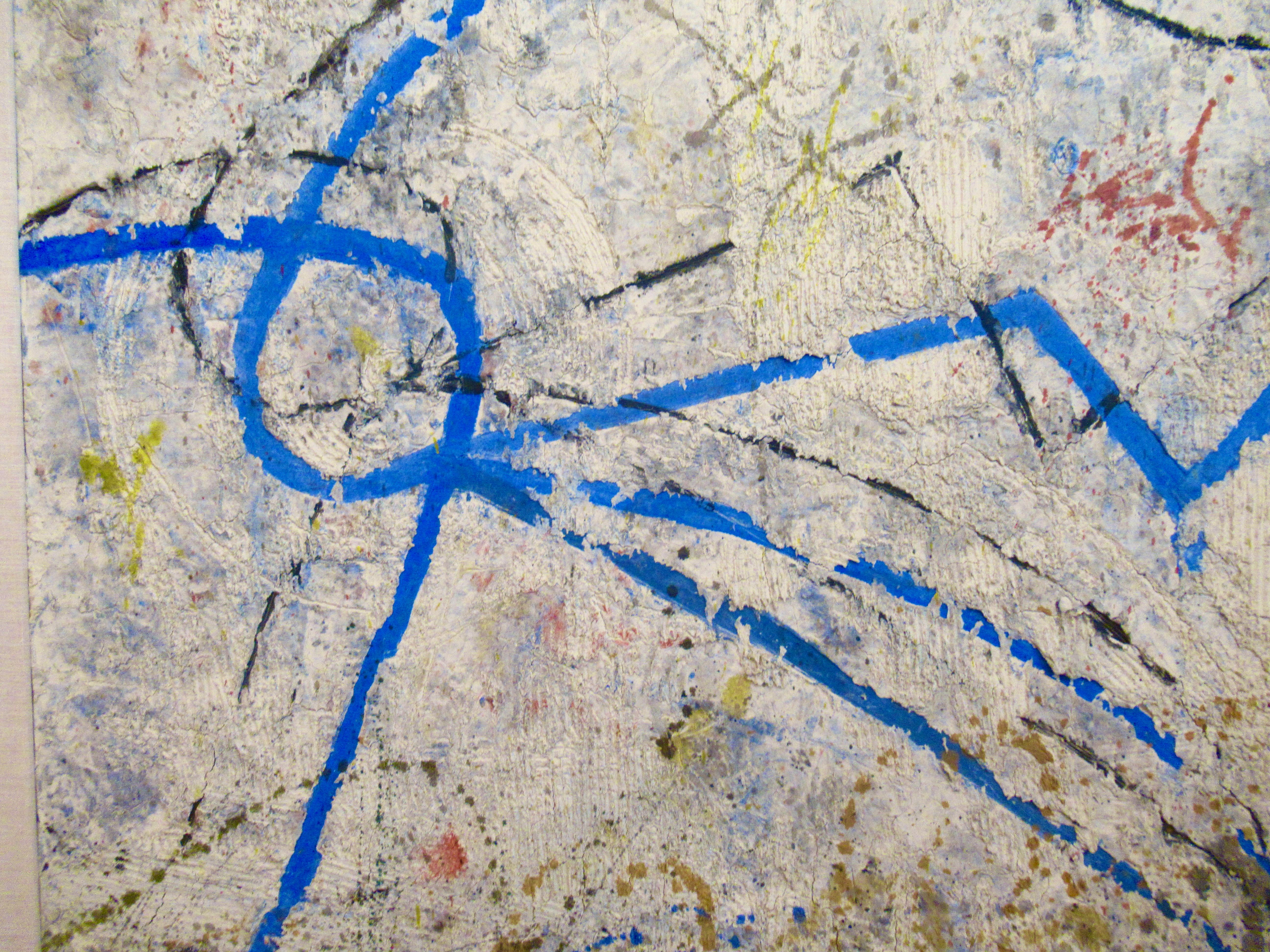 Le Danseur Bleu (Very Large triptych) - Painting by Pierre Marie Brisson