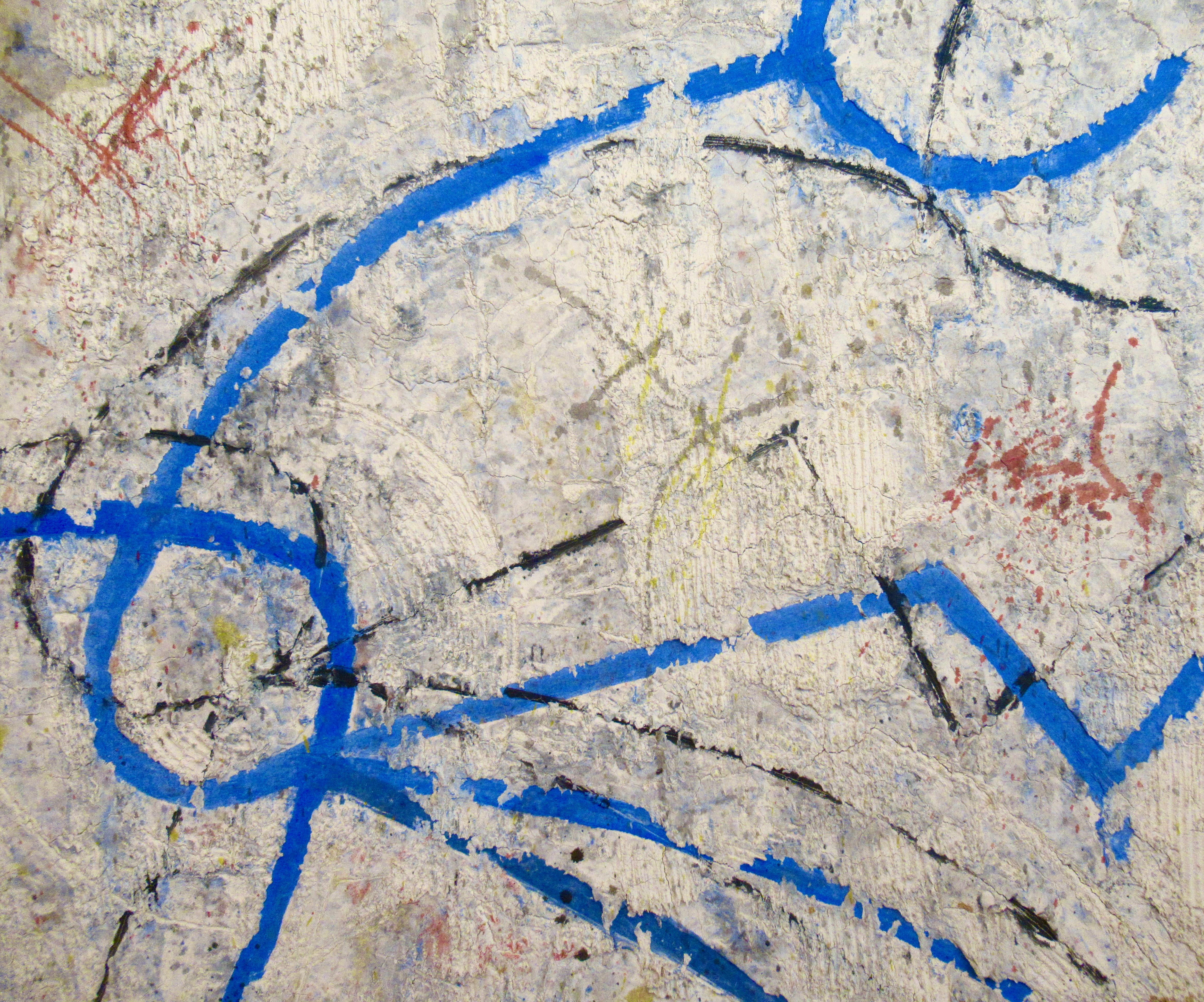 Le Danseur Bleu (Very Large triptych) - Abstract Painting by Pierre Marie Brisson