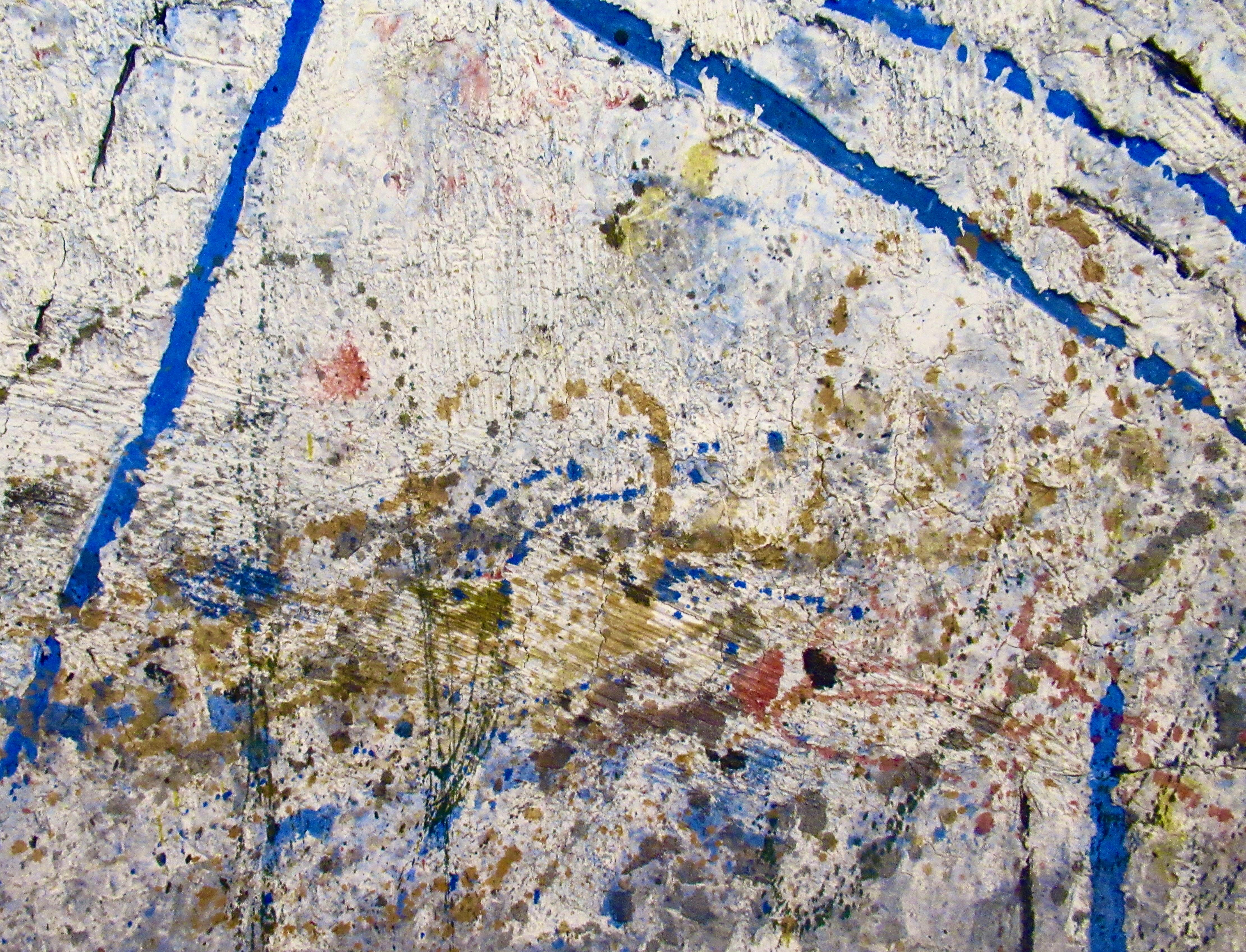 Le Danseur Bleu (Very Large triptych) - Brown Abstract Painting by Pierre Marie Brisson