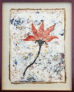 Flower I /// Contemporary Painting Minimalism Botany French Modern Art