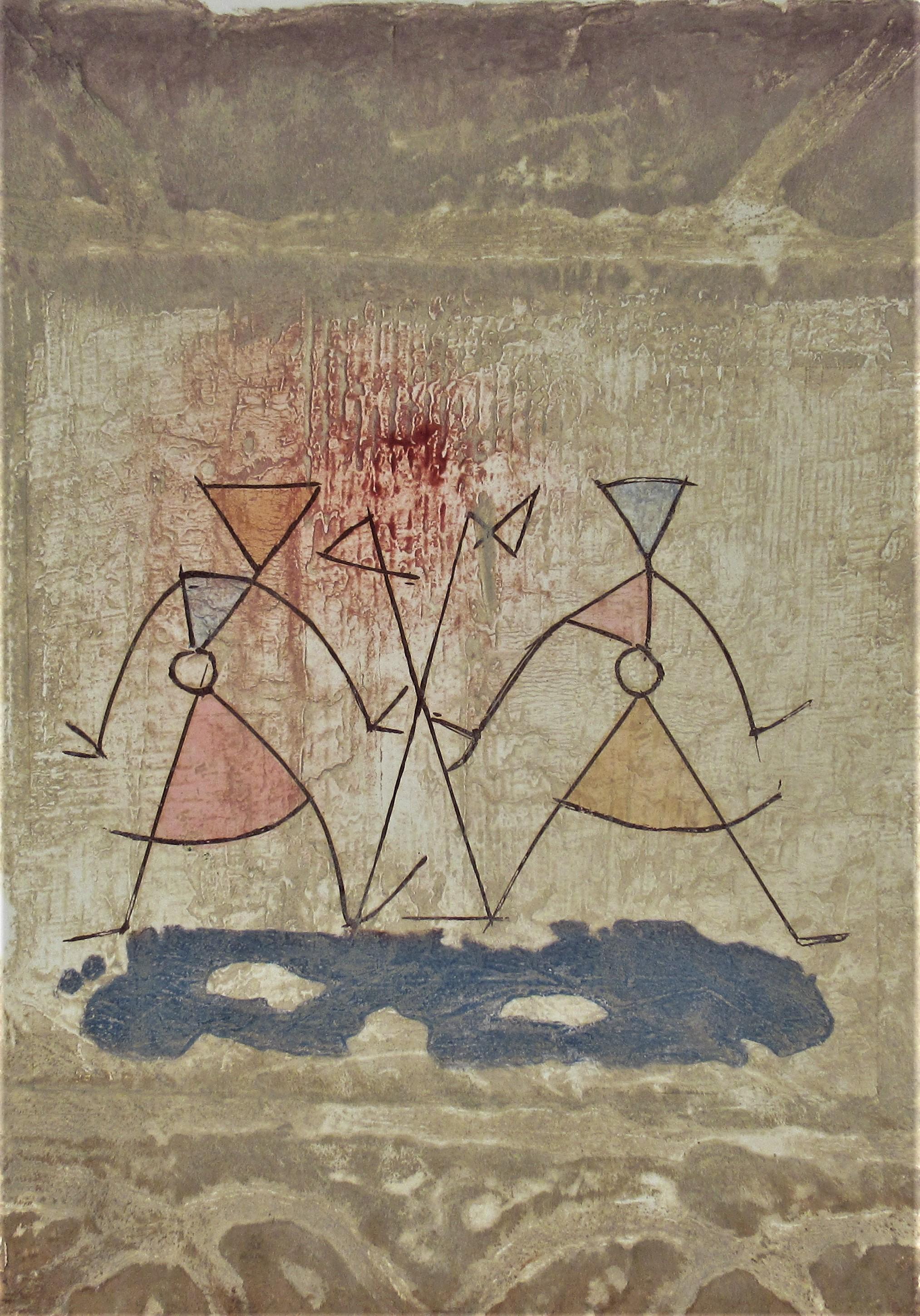 Trois Rythmes Egyptiens III - Print by Pierre Marie Brisson