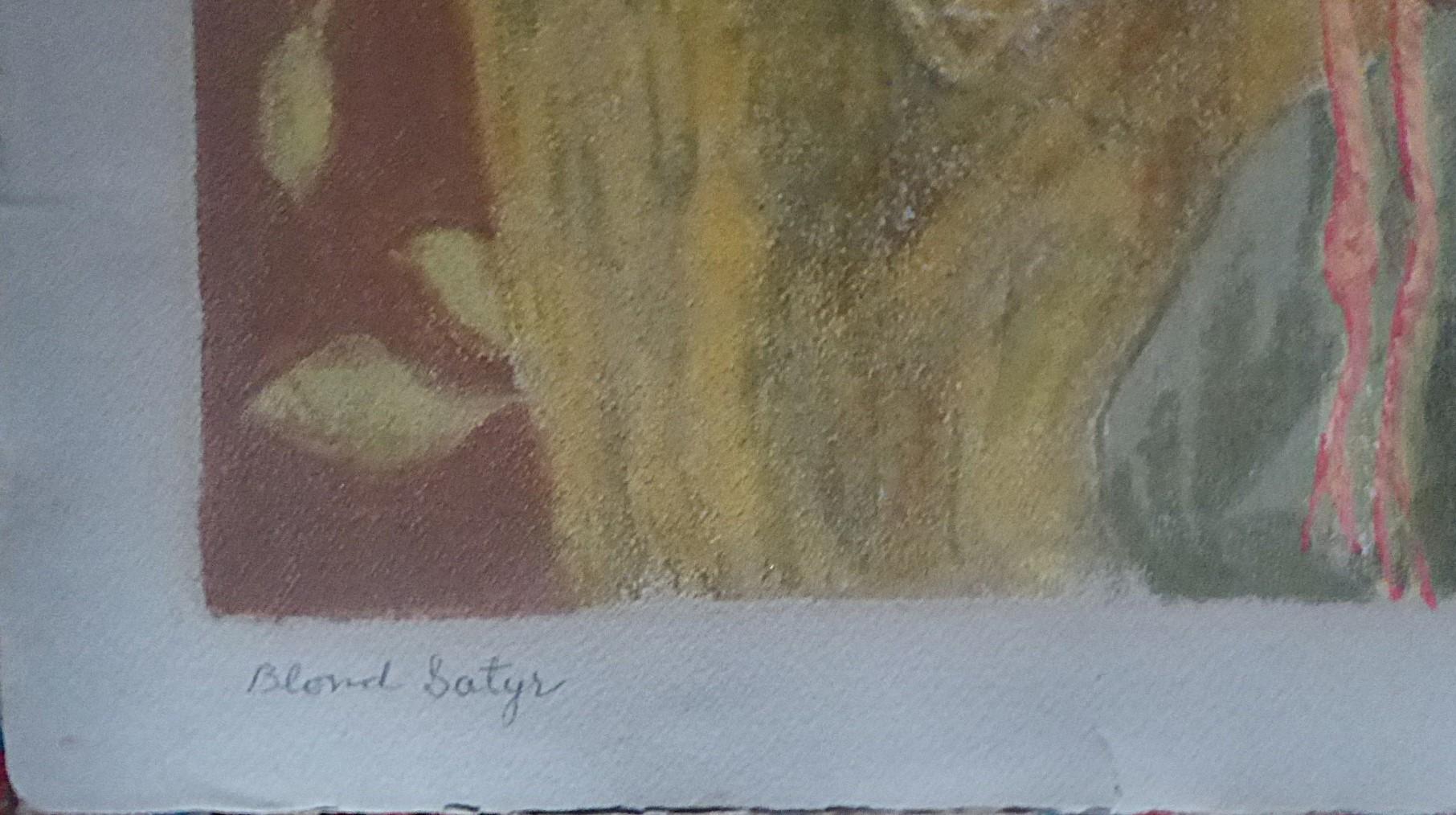 Marie R. MacPherson „Blond Satyr“ Art Deco nummerierter Siebdruck 1940er Jahre (Papier) im Angebot