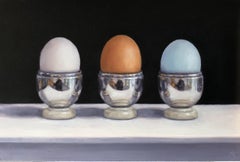 Egg-cetera, Contemporary Realist Food Painting, Still Life Artwork, Simple Art