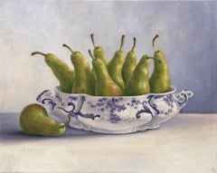 Marie Robinson, Pear Overboard, Still Life Art, Original Painting