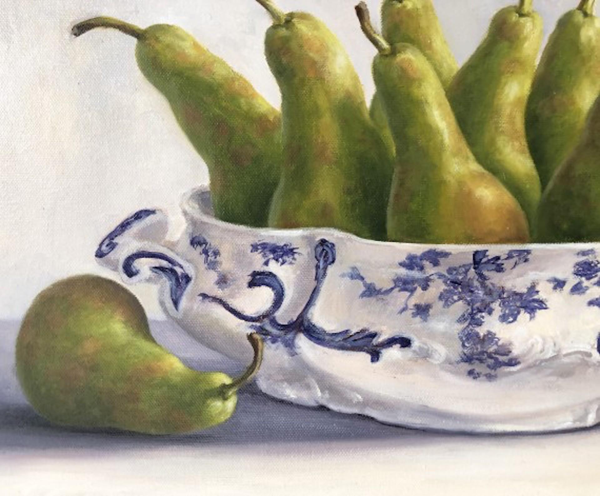 Pear Overboard, Still Life Art, Original Realist Food Painting, Traditional Art 3