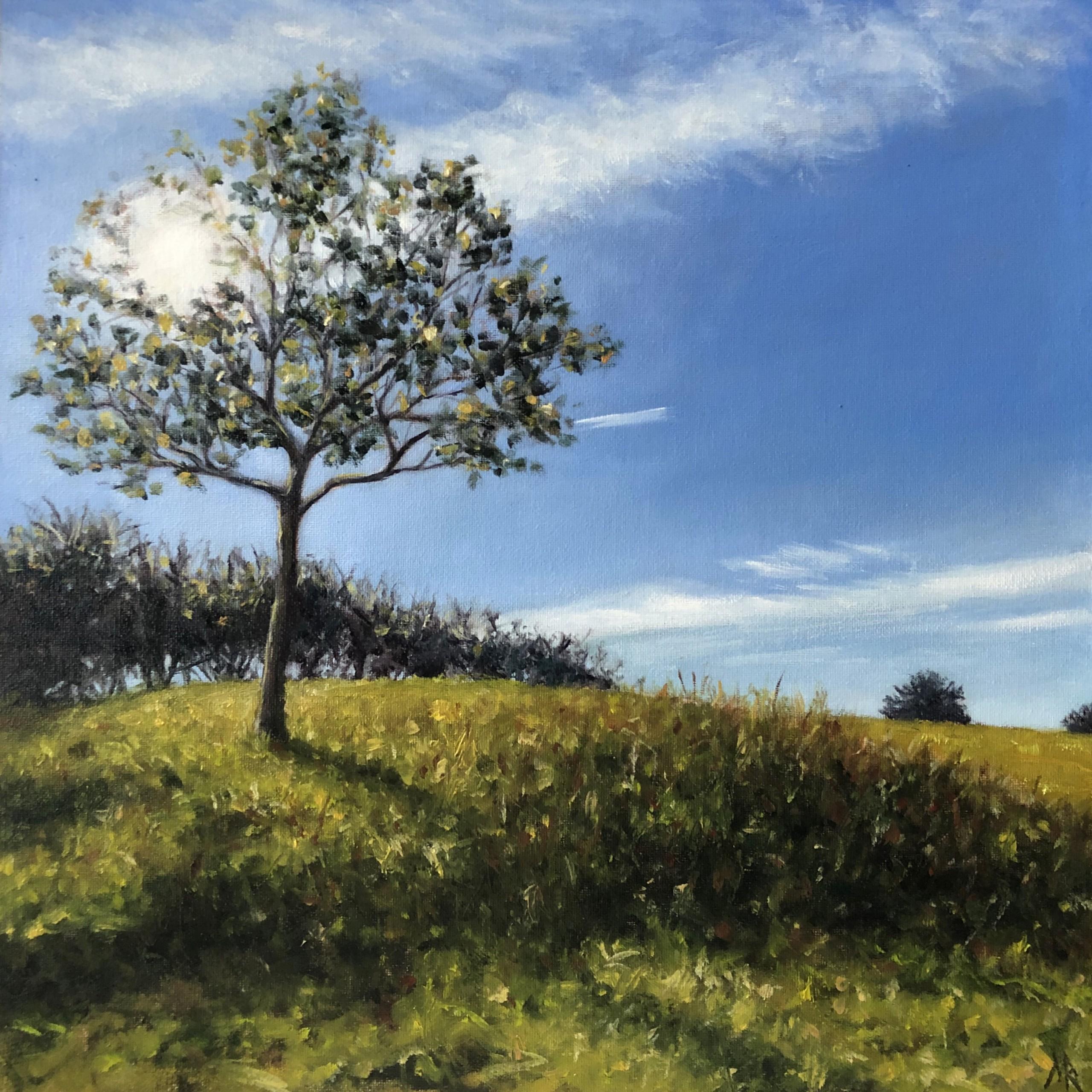 Marie Robinson Figurative Painting - Sunlit Tree