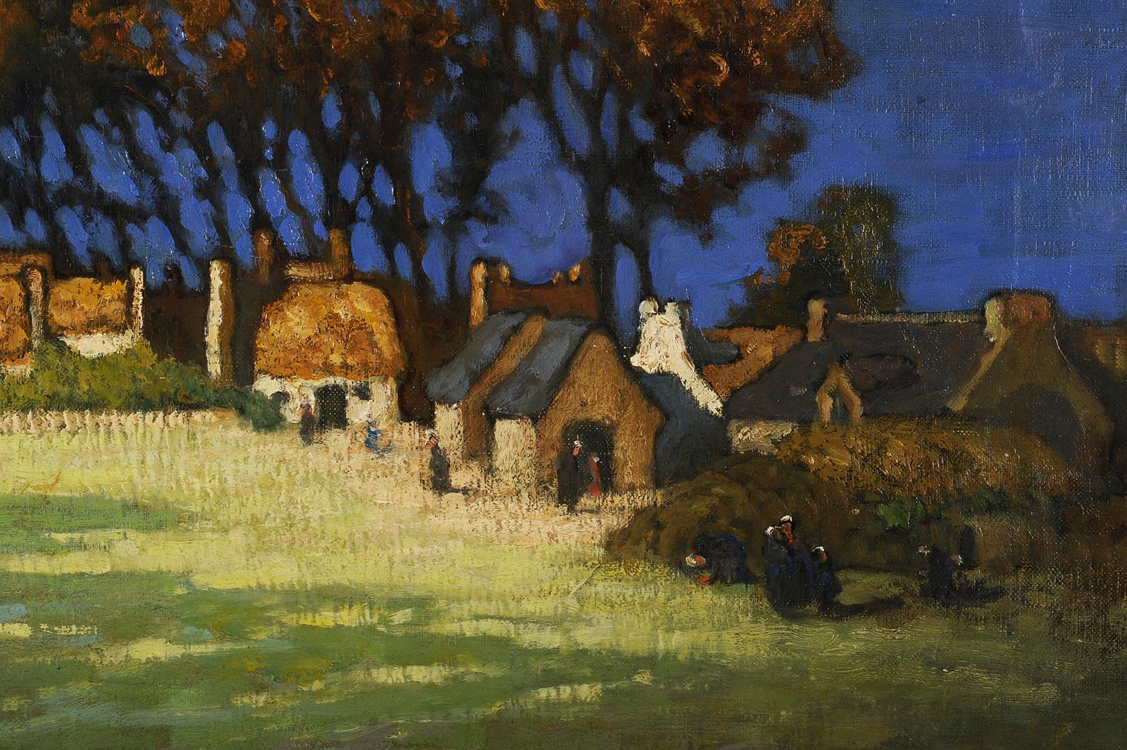 Paesaggio della Bretagna in Francia - Painting Scuola francese di Marie Réol