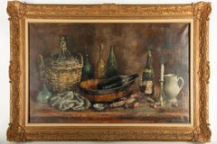 Marie-Thérèse Bretagne (19th/early 20th c.), Still Life with Wine and Vessels