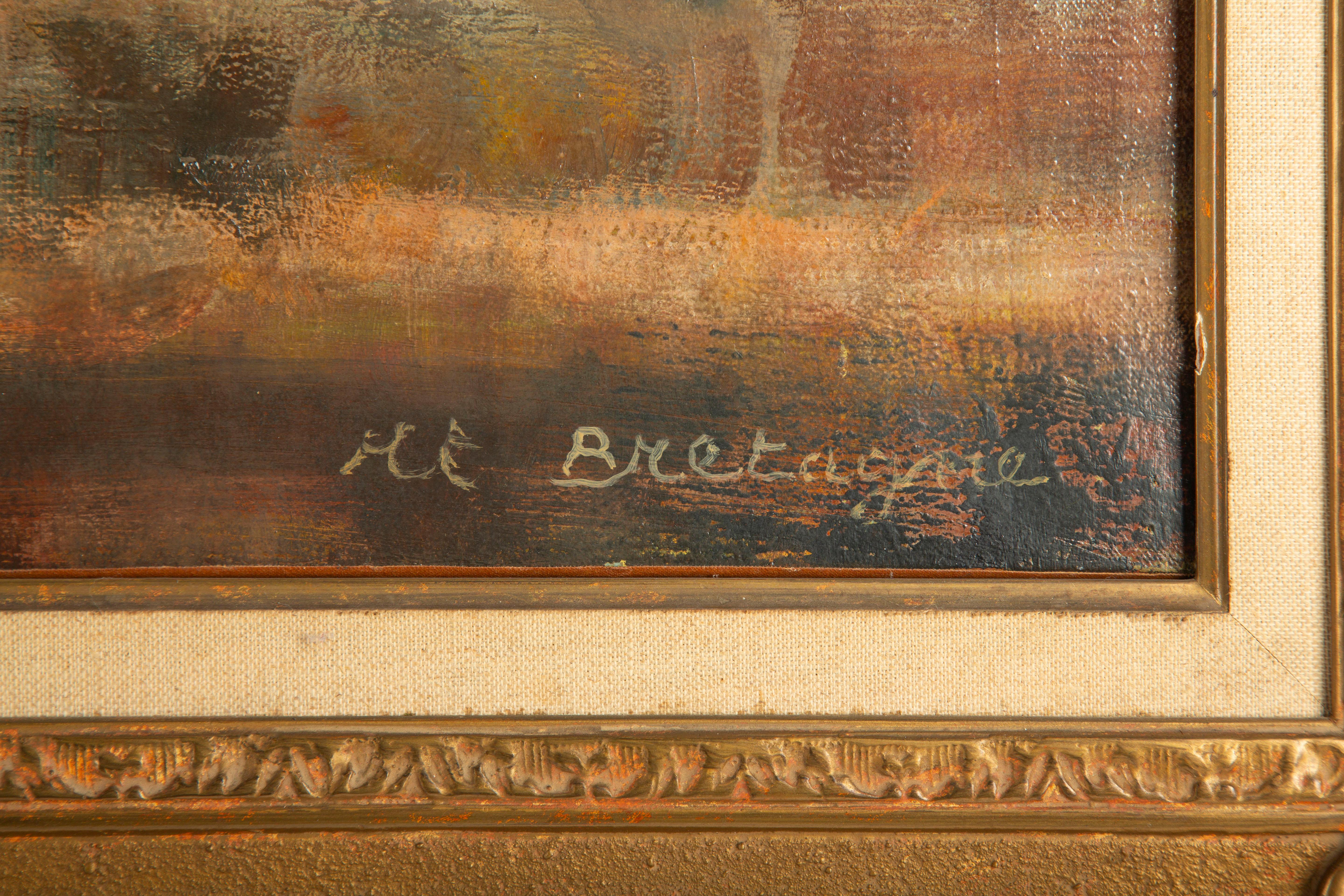 Marie-Thérèse Bretagne (19./frühes 20. Jh.), Stillleben mit Wein und Gefäßen (19. Jahrhundert) im Angebot