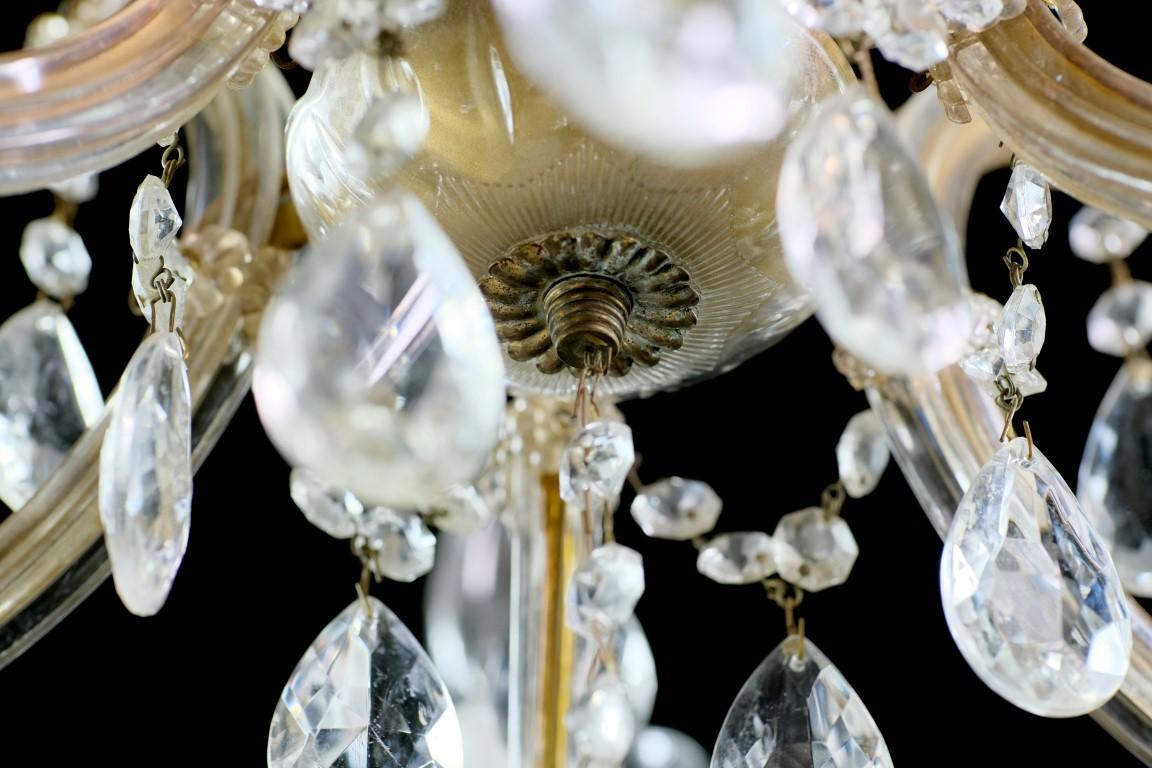Marie Therese Chandelier w/ Brass and Crystals 6 Arms 4