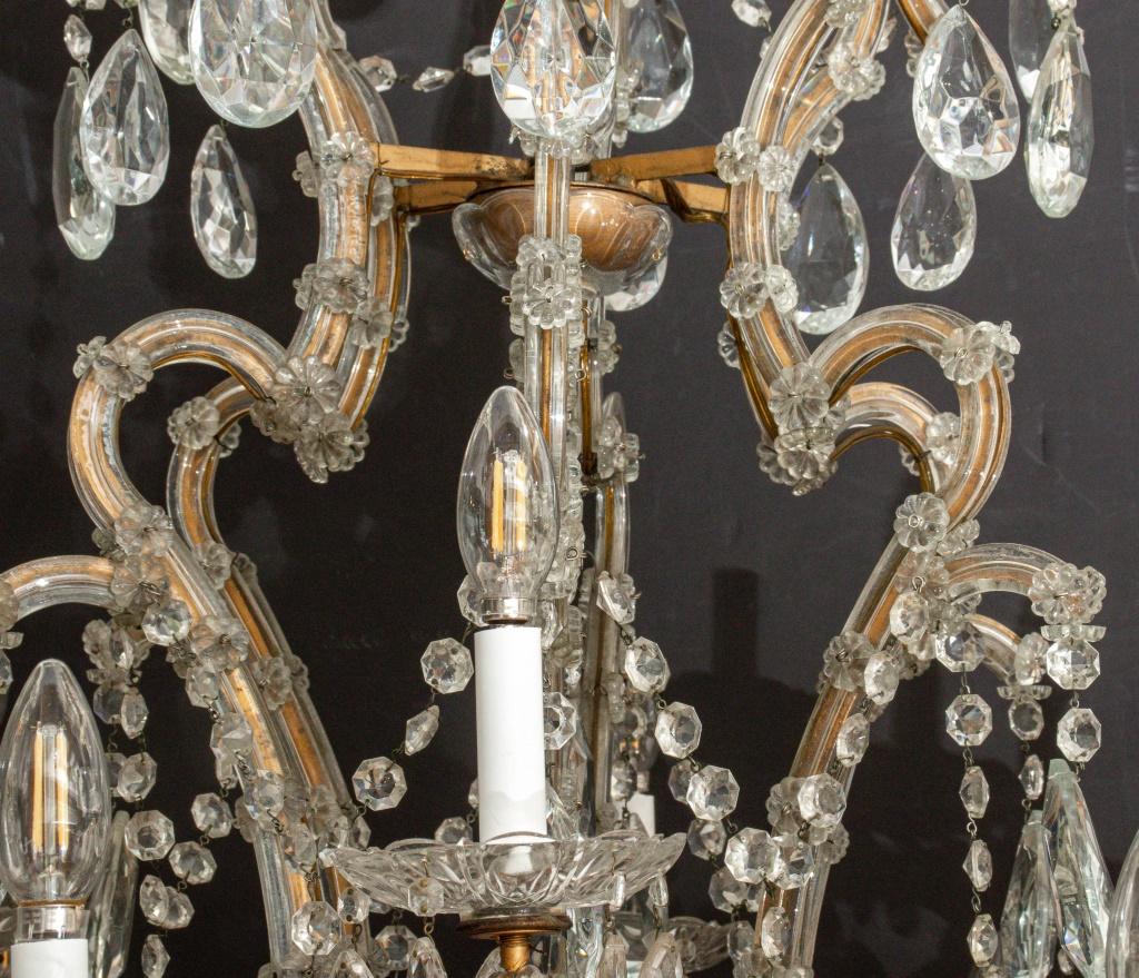 Marie Therese Cut Crystal 18 Light Chandelier In Good Condition For Sale In New York, NY