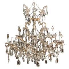 Vintage Marie Therese Cut Crystal 18 Light Chandelier
