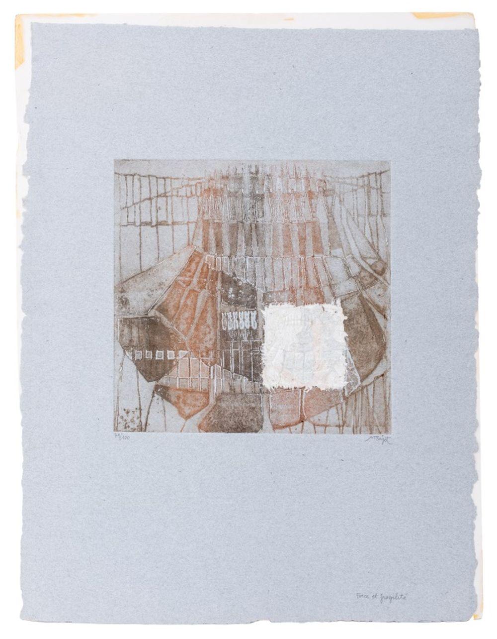 "Kraft und Zerbrechlichkeit" [Stärke und Zerbrechlichkeit] – Mixed Media Art von Marie-Therese Fayet