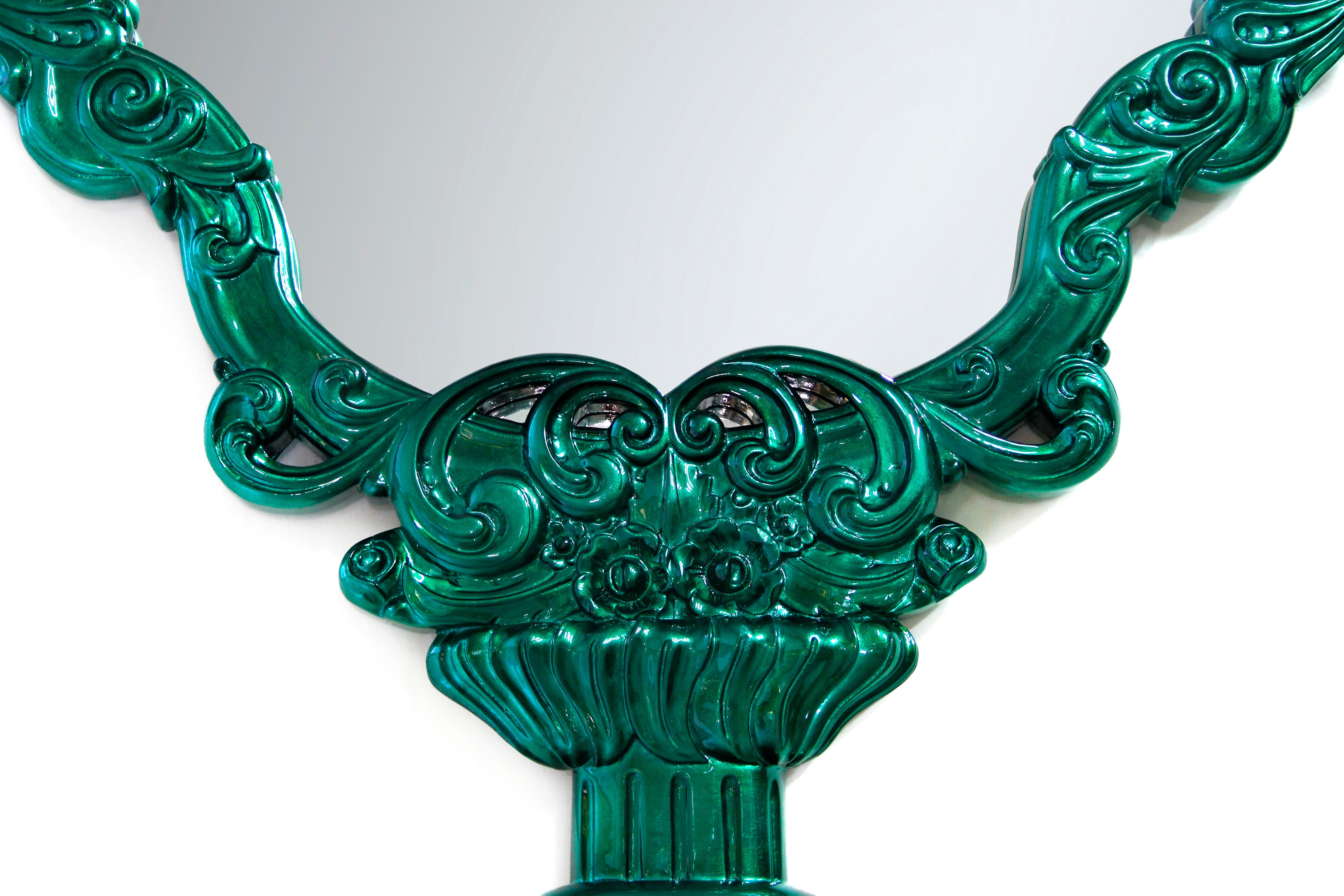 Portuguese Marie Thérèse Mirror - Hand Carved Joinary Wood & Mirror - Boca do Lobo For Sale