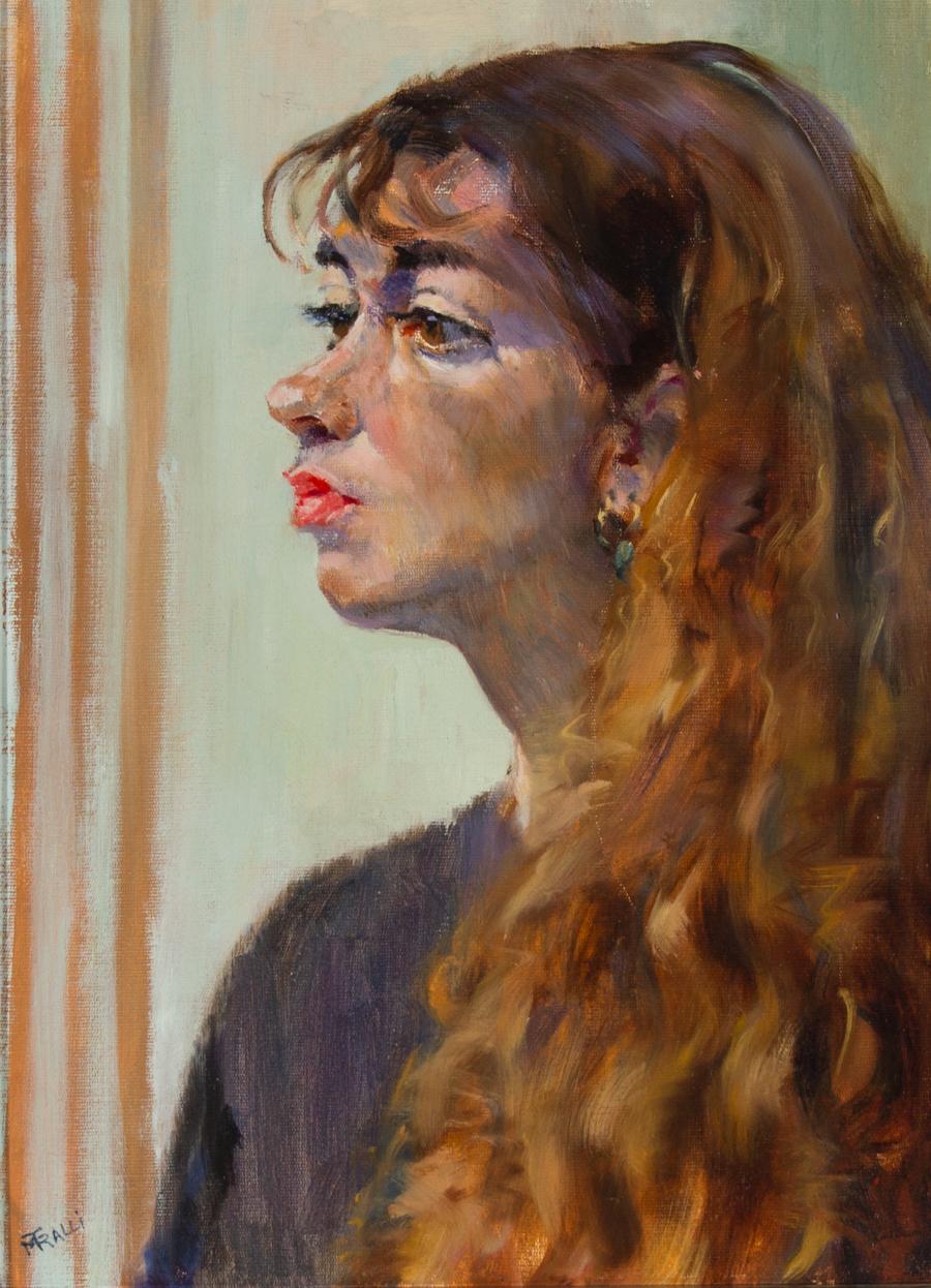 Marie Therese Ralli (1916-2010) - Olio firmato del 1991, La Sicilienne - Painting di Marie-Therese Ralli
