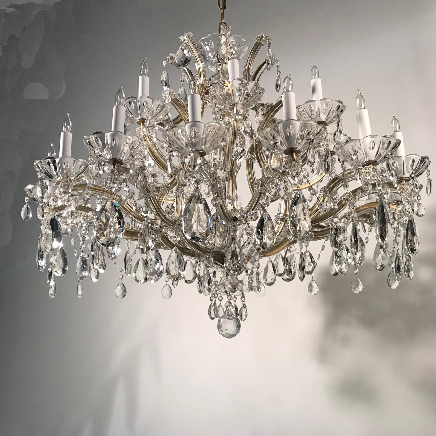 Czech Marie-Therese 24 Light Chandelier For Sale