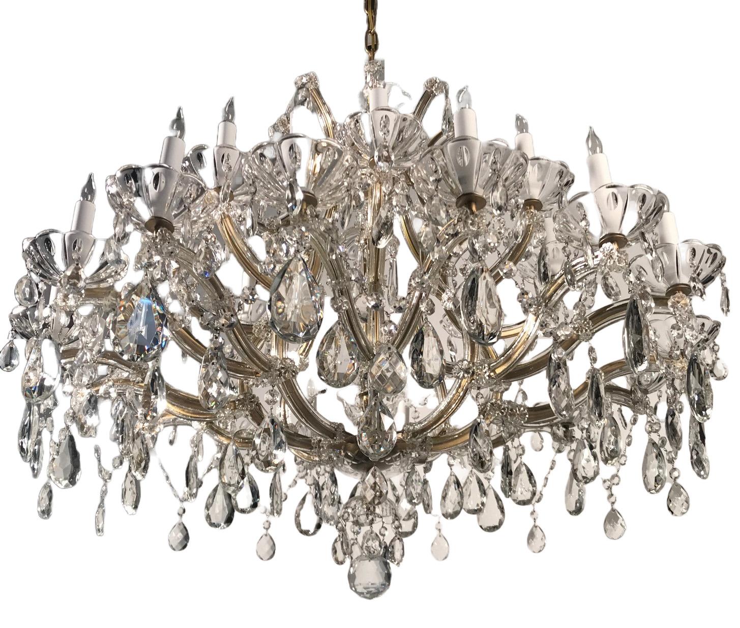 Hand-Crafted Marie-Therese 24 Light Chandelier For Sale
