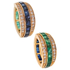Marie Therese Walker Convertible Eternity Ring 18Kt Gold with 5.13 Cts Gemstones
