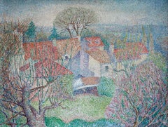 Vue de Saint-Leu-la-Forêt - Huile de paysage du 20e siècle - Marie Vorobieff Marevna