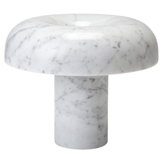Marie White Carrara Marble Table Lamp by Haymann Editions For Sale