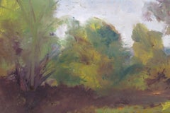 Impressionist oil painting by American painter Marie Wylan TUSCANY WOODS ITALY