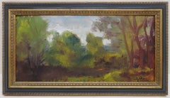 Impressionistisches Ölgemälde der amerikanischen Malerin Marie Wylan TUSCANY WOODS ITALY