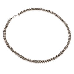 Marie Yazzie Navajo Sterling Silver Navajo Pearl Necklace
