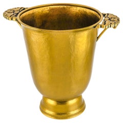 Marie Zimmerman Gilded Copper "Bat" Motif Champagne Cooler