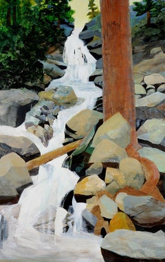 Des chutes de pin lone avec un arbre