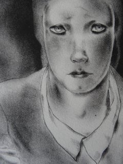 Facinating Eyes - Stone lithograph, 1930