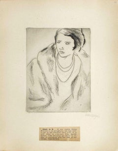Ritratto di Aimée de B. - Incisione originale di M. Lydis - 1927