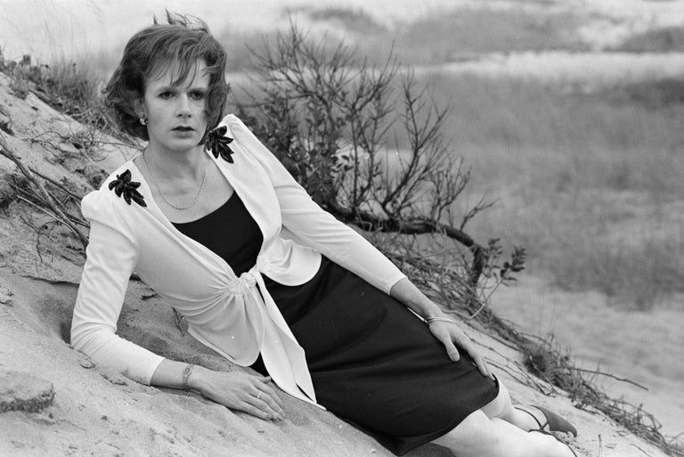 Mariette Pathy Allen Black and White Photograph - Jane Posing on the Dunes,...