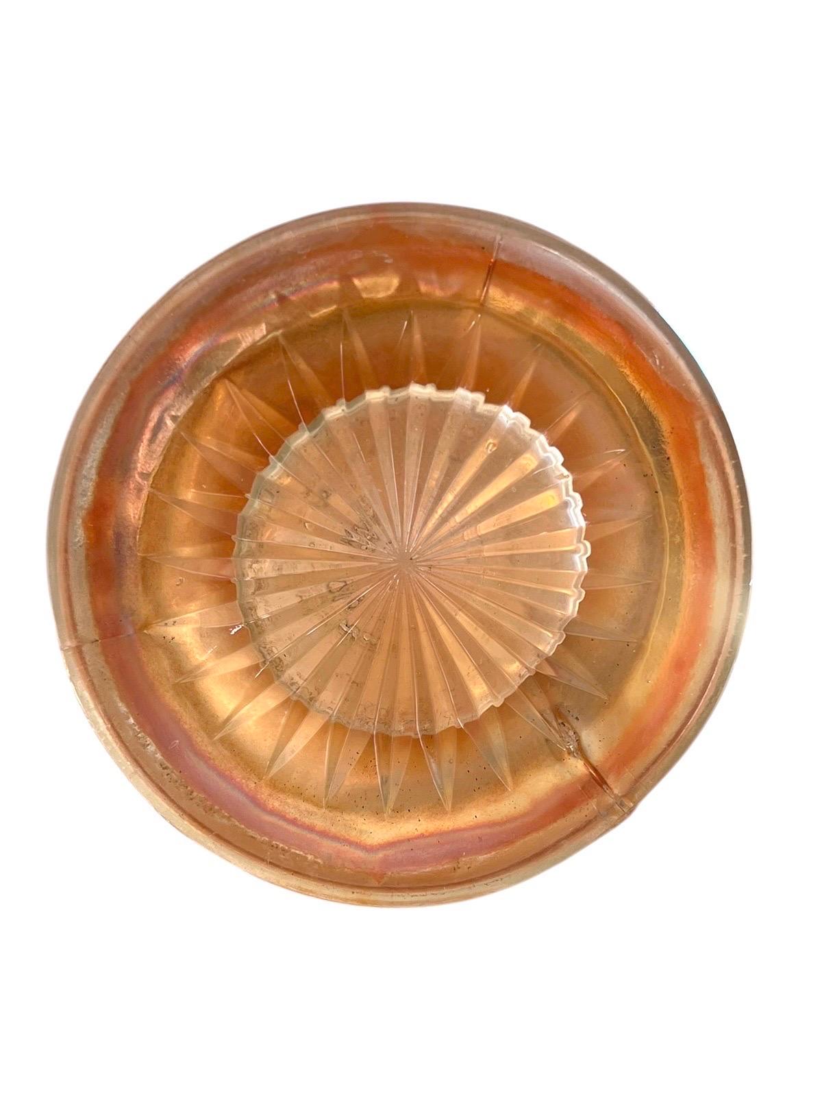 Vaso per tulipani in vetro di Carnevale Marigold Dugan - Opalescente - Arancione - Art Nouveau in vendita 7