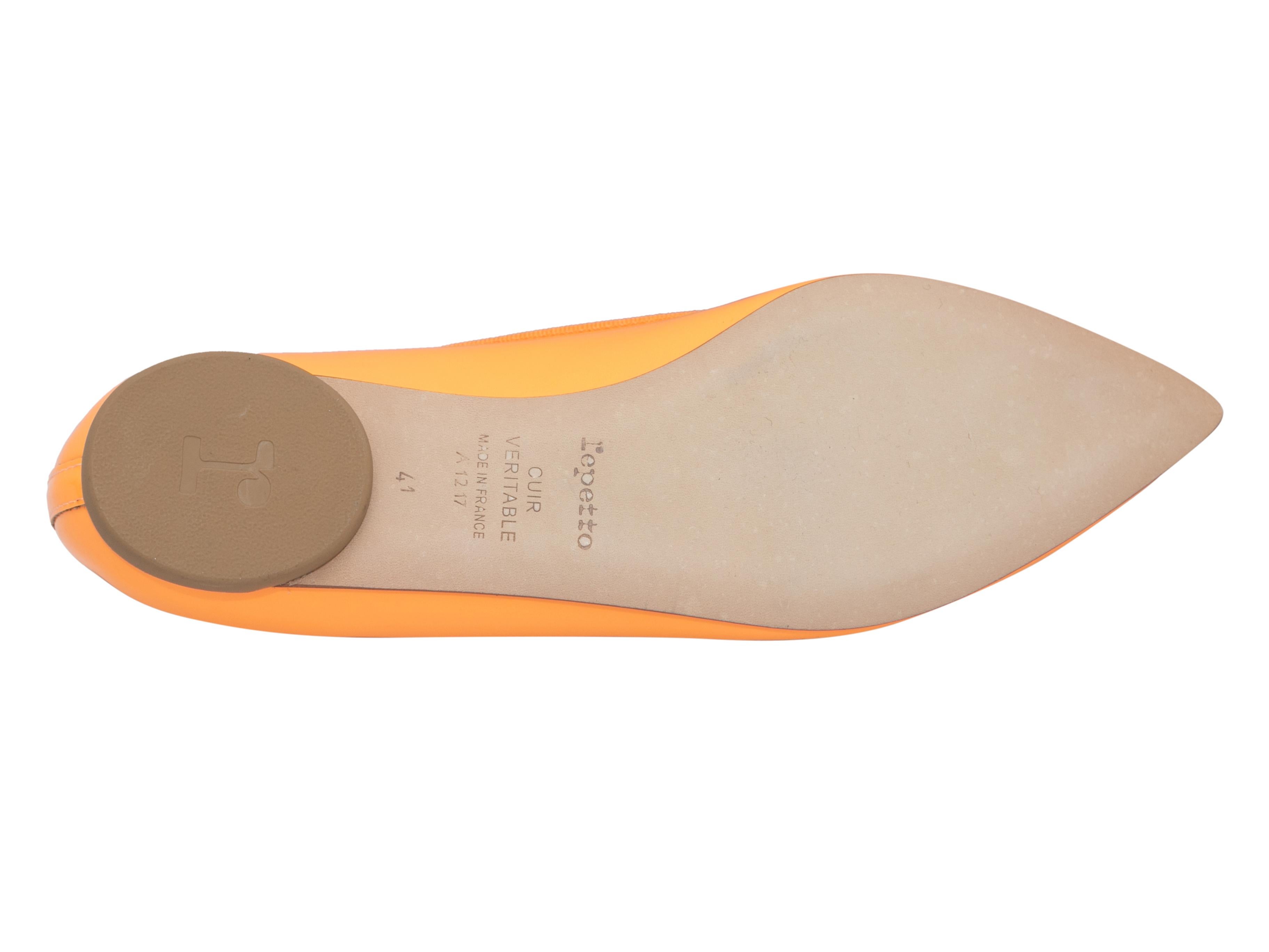 Marigold Repetto Patent Pointed-Toe Flats Size 41 For Sale 1
