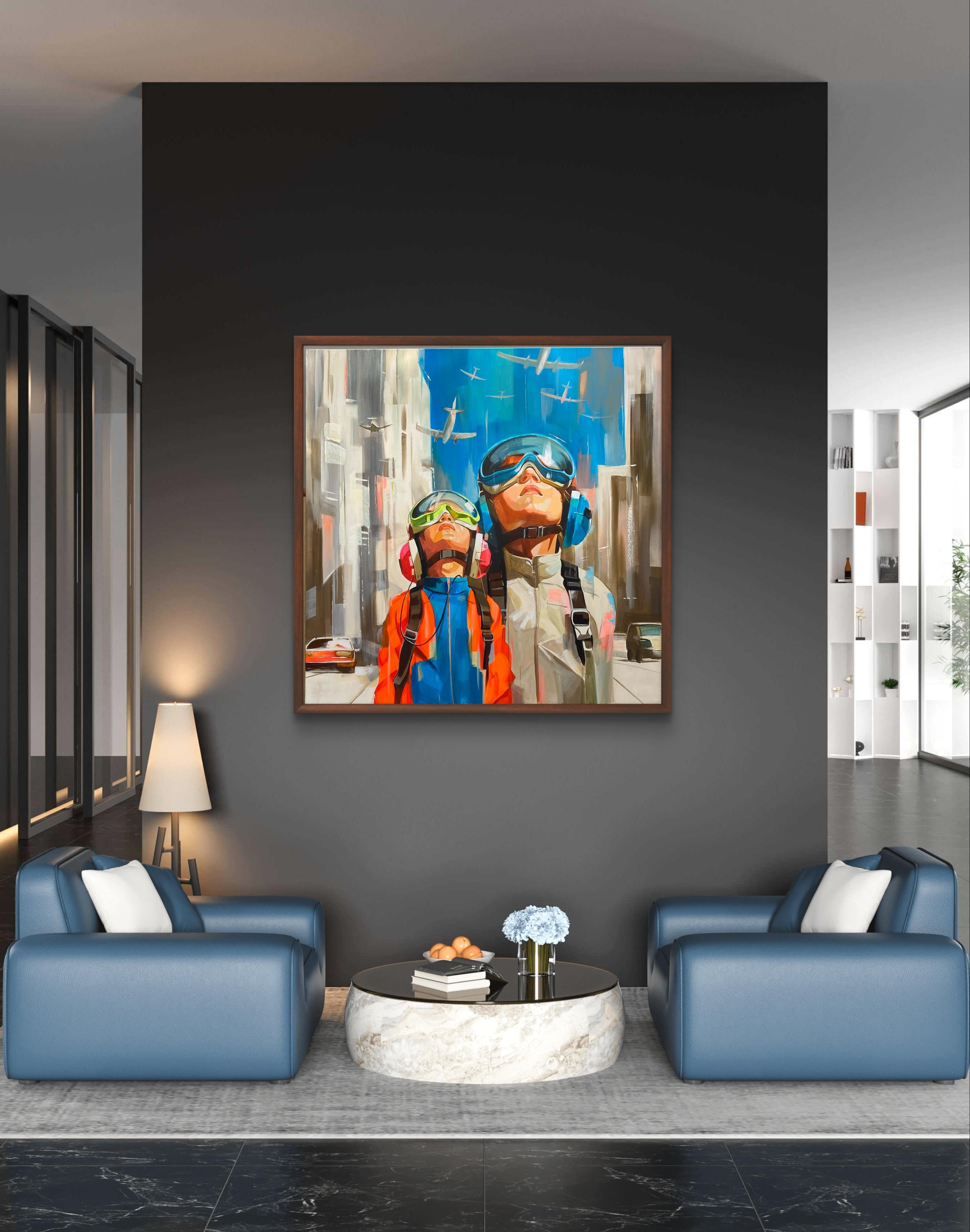Aero Kinder – Painting von Mariia Kotiuzhynska 