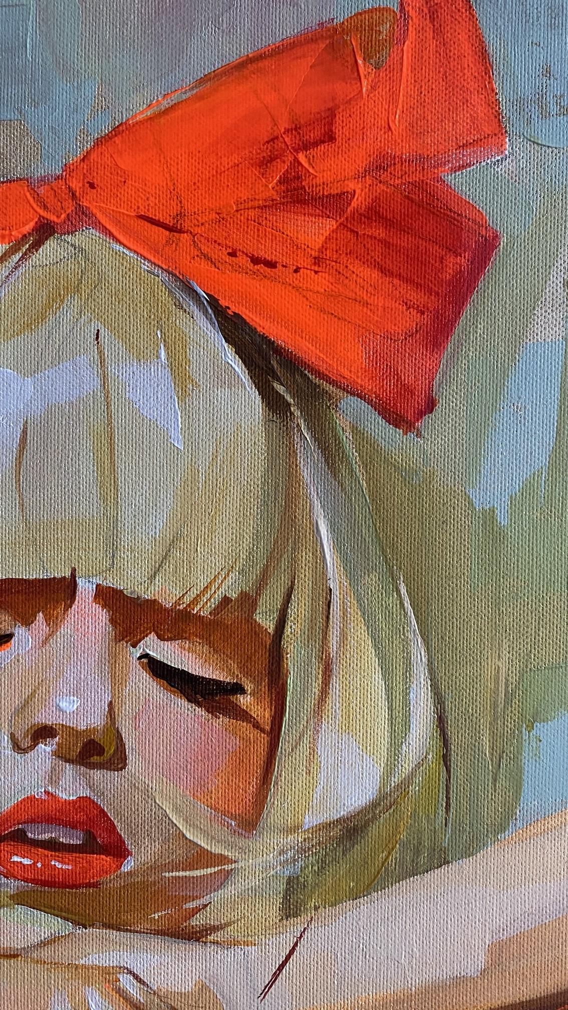 Cooles Mädchen (Pop-Art), Painting, von Mariia Kotiuzhynska 