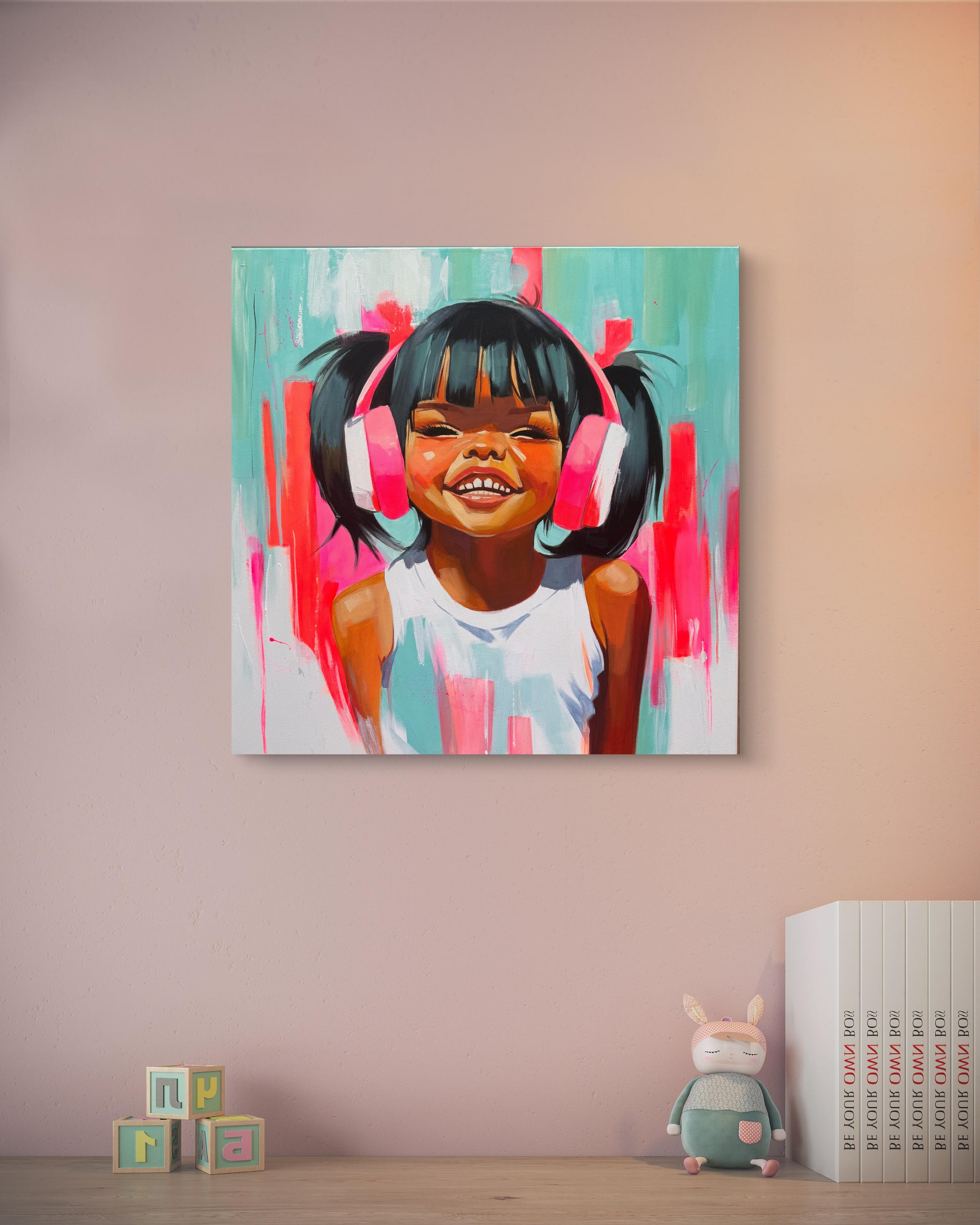 Happy only Vibes - Painting by Mariia Kotiuzhynska 