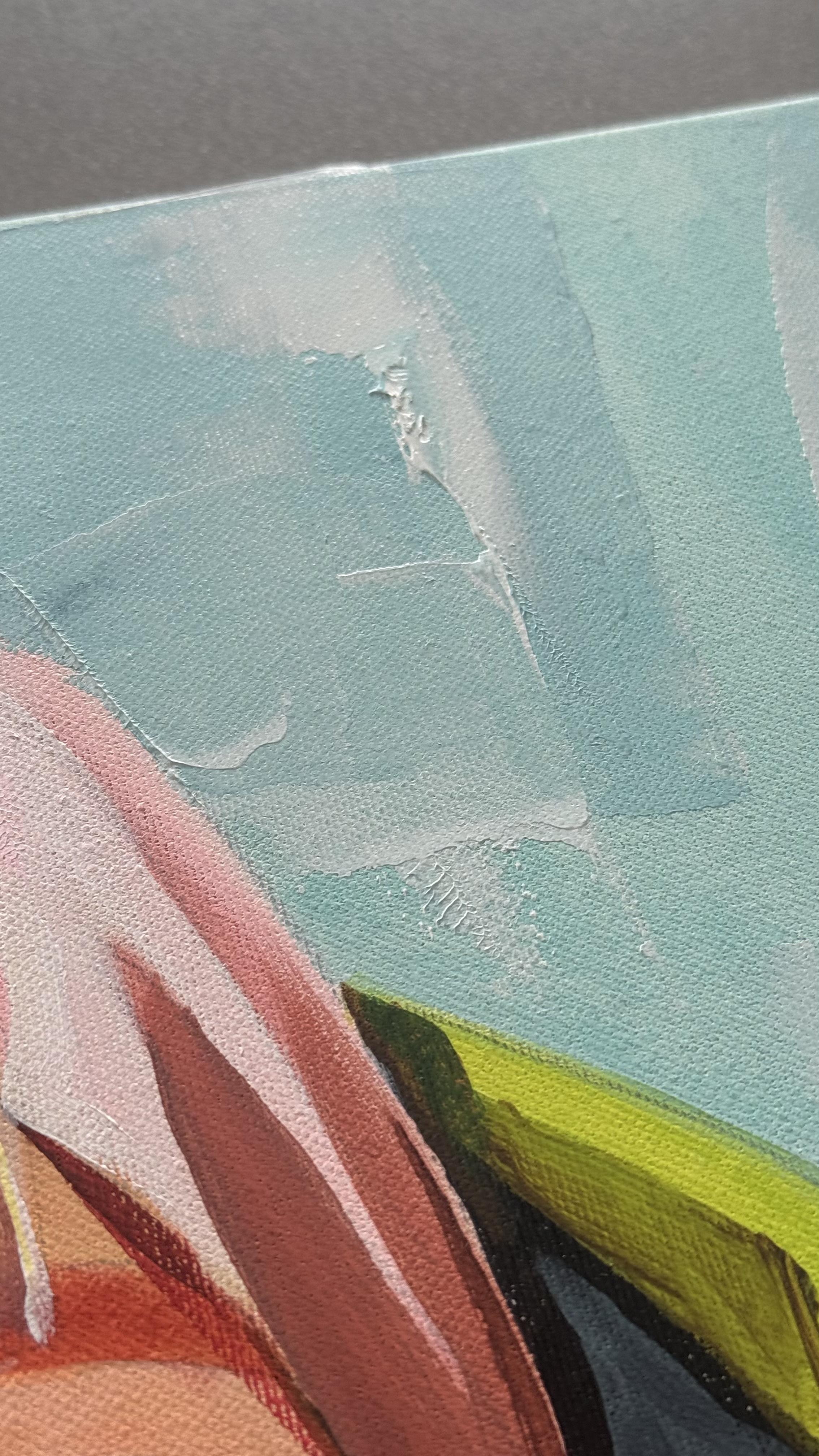 High on Vibes (Braun), Figurative Painting, von Mariia Kotiuzhynska 