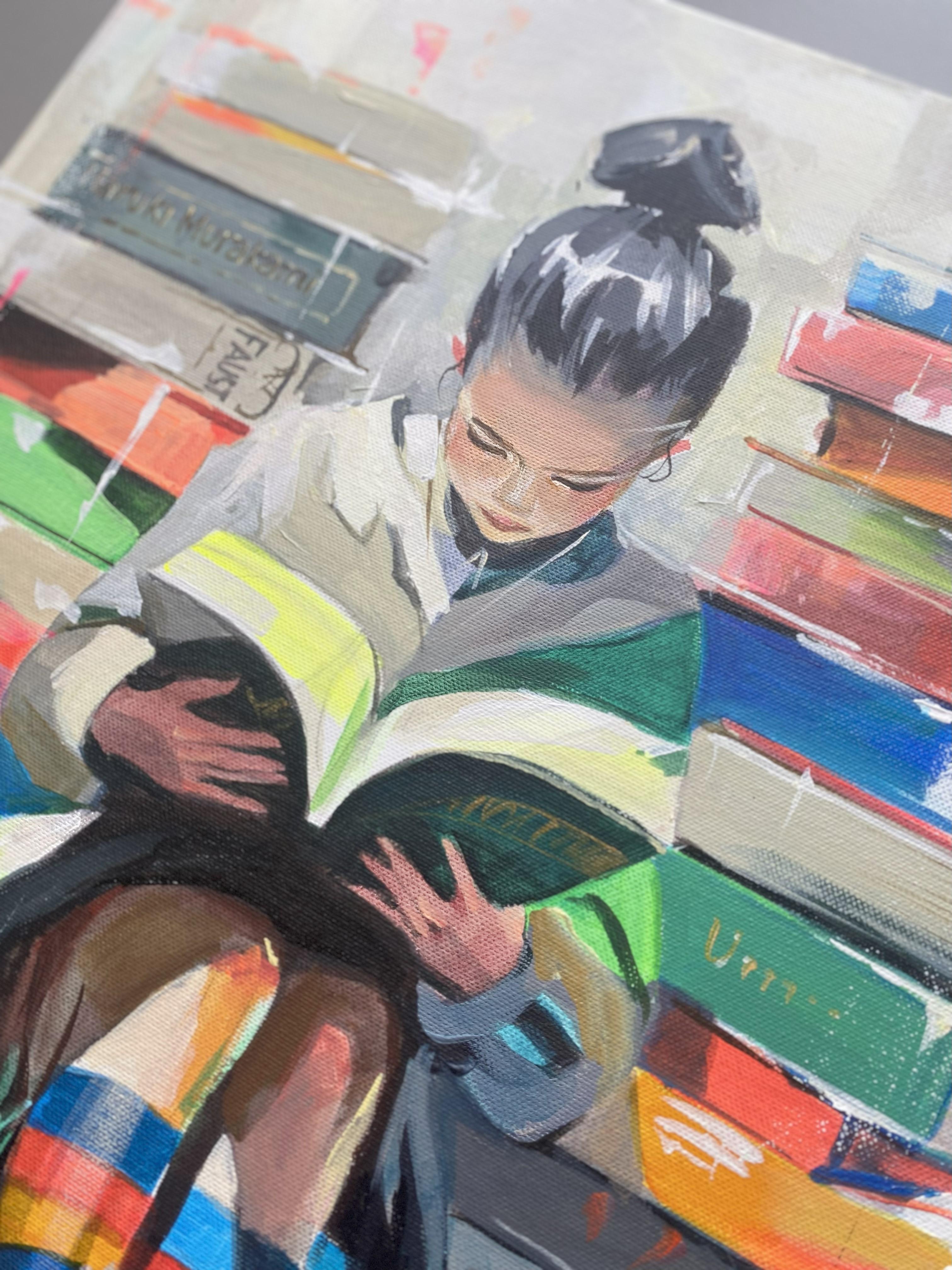Gemalte Worte – Painting von Mariia Kotiuzhynska 