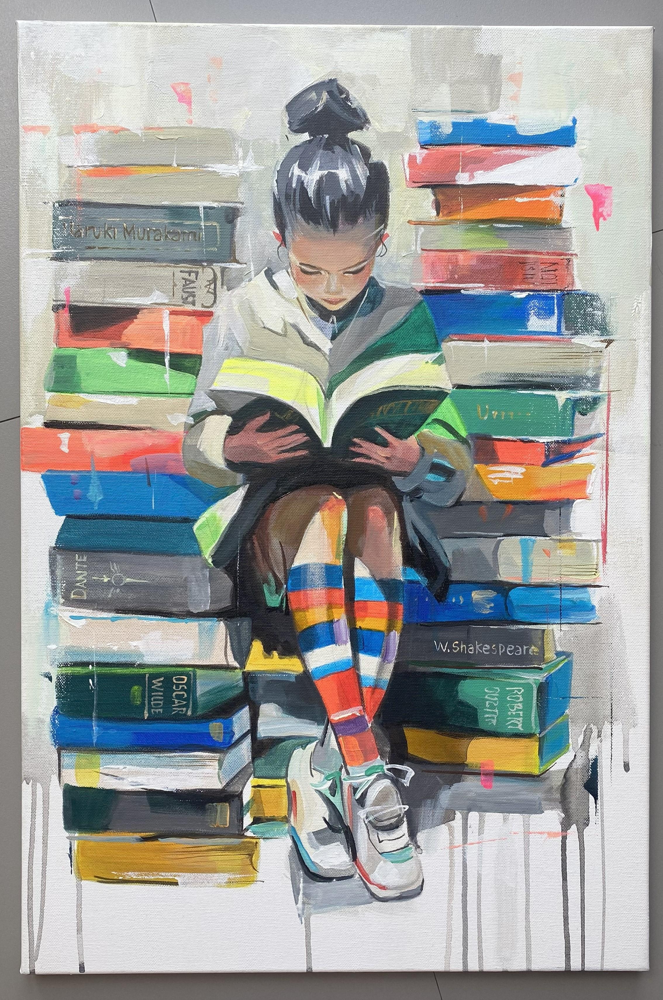 Gemalte Worte (Pop-Art), Painting, von Mariia Kotiuzhynska 