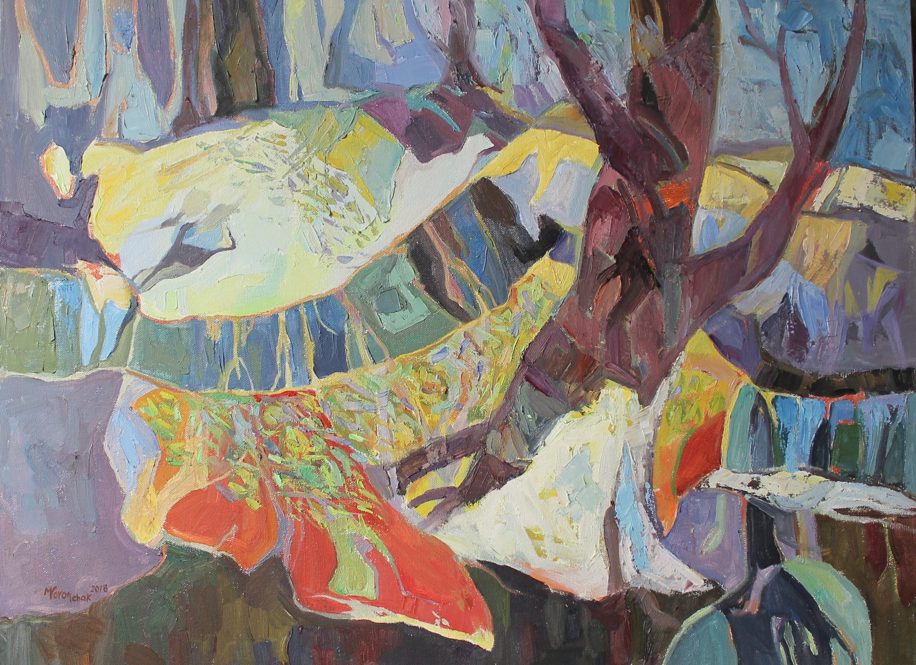 Mariia Voronchak  Abstract Painting - Before Awakening. Series "Vibrations of the Earth"