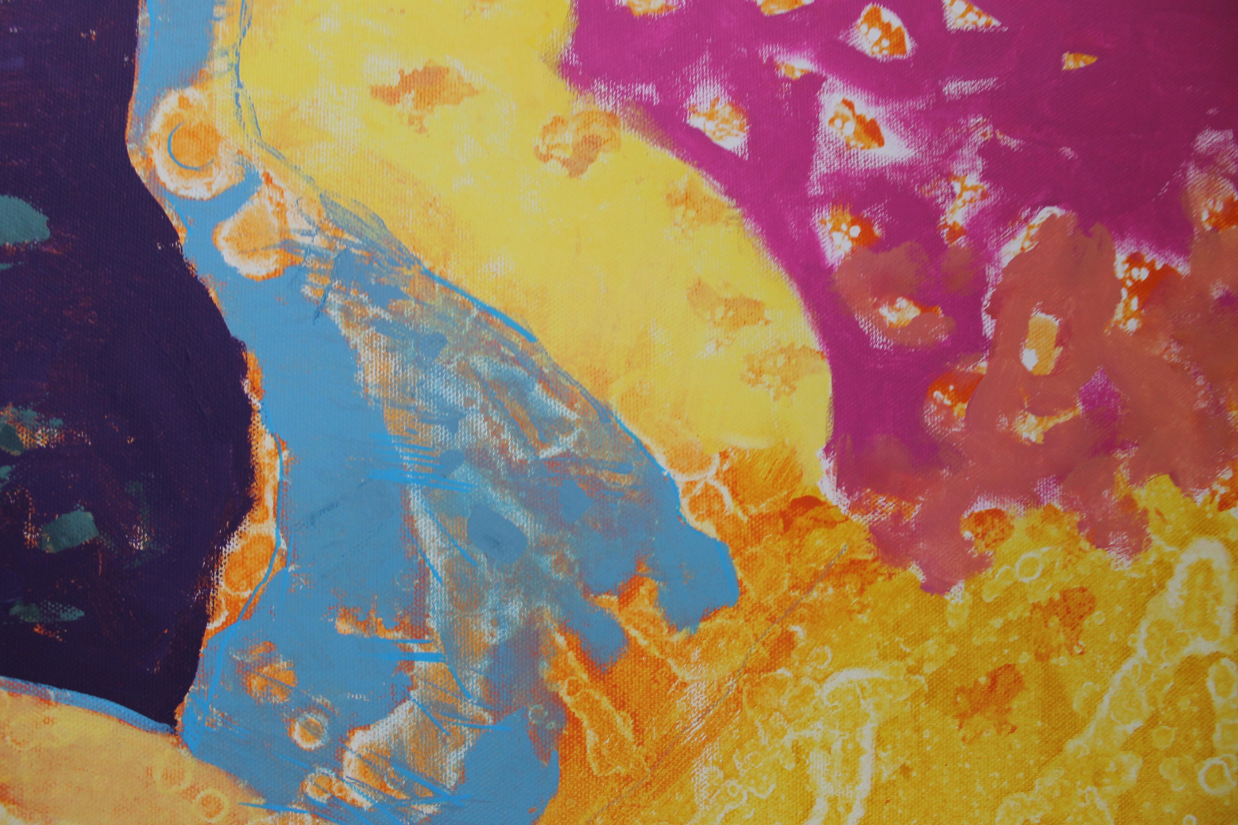 shipped in roll
In this painting, the moment unfolds when light no longer just illuminates space but becomes space itself.
The horse, immersed in radiance, embodies serenity and a deep trust in the rhythms of the earth.
Shades of amber and gold