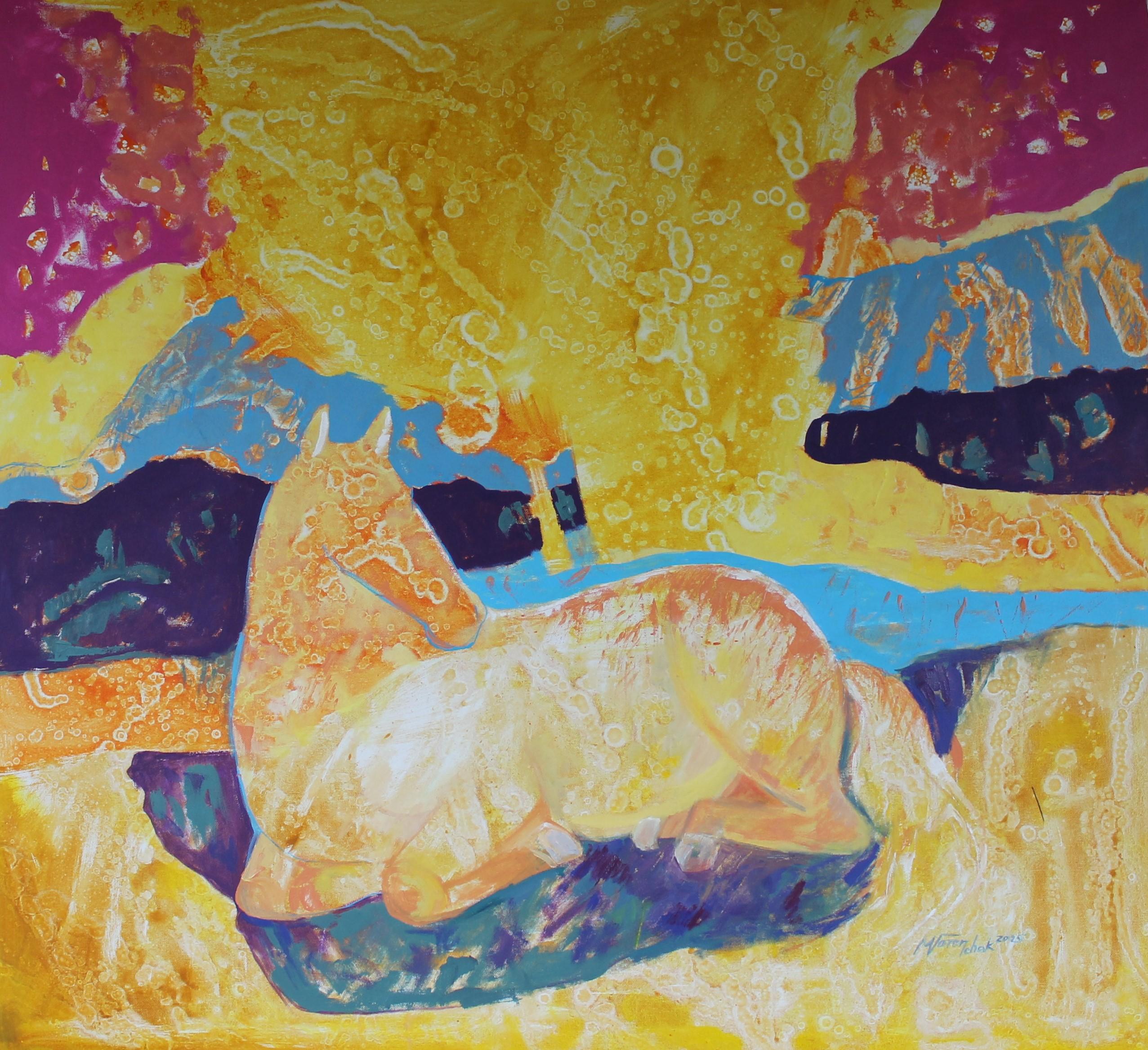 "Beyond the Horizon of a Golden Day", 2025.  Series "Vibrations of the Earth"