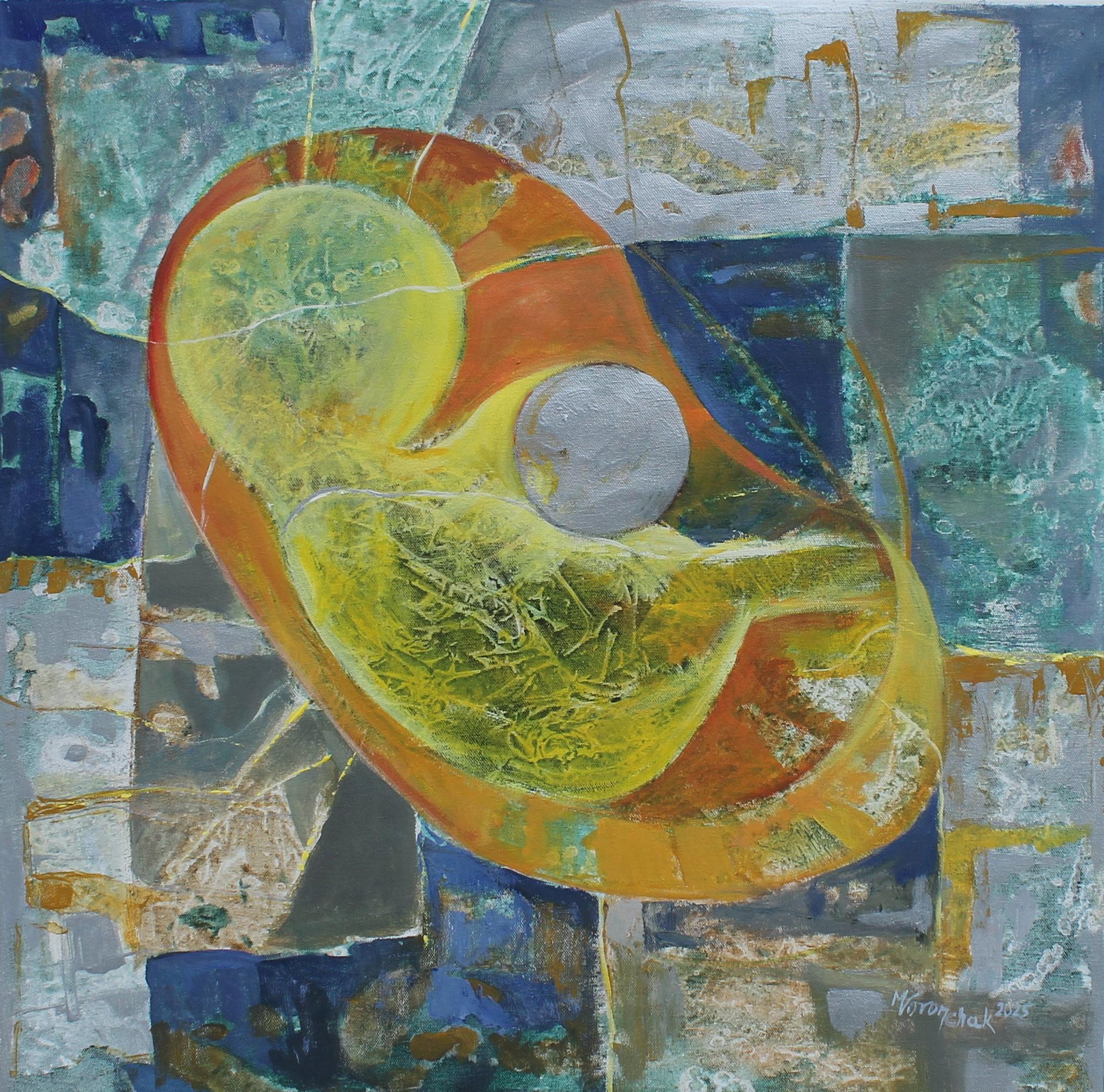 Abstract Painting Mariia Voronchak  - Le berceau. Série "Sur les cordes des sources invisibles"