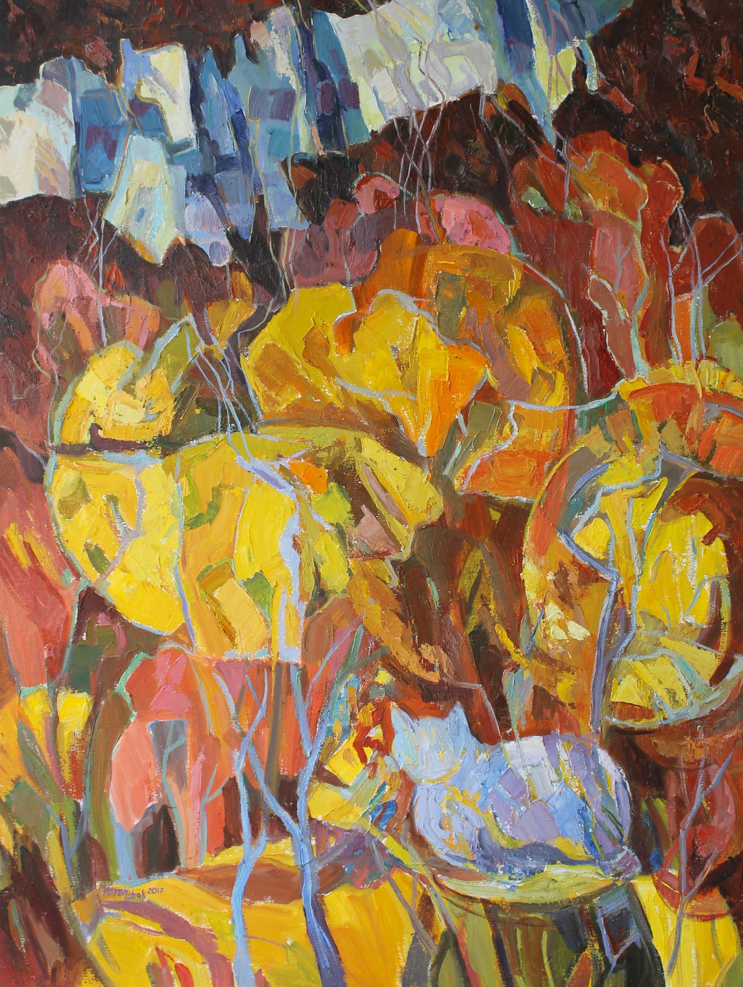Golden autumn.   Series "Vibrations of the Earth"